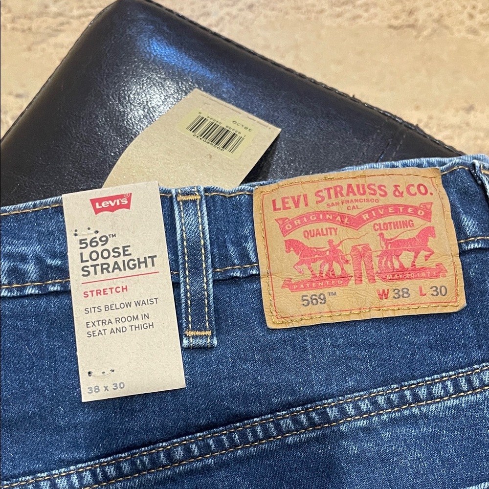 Levi's Men's 569 Loose Straight Jeans - Classic Blue 38 x 30